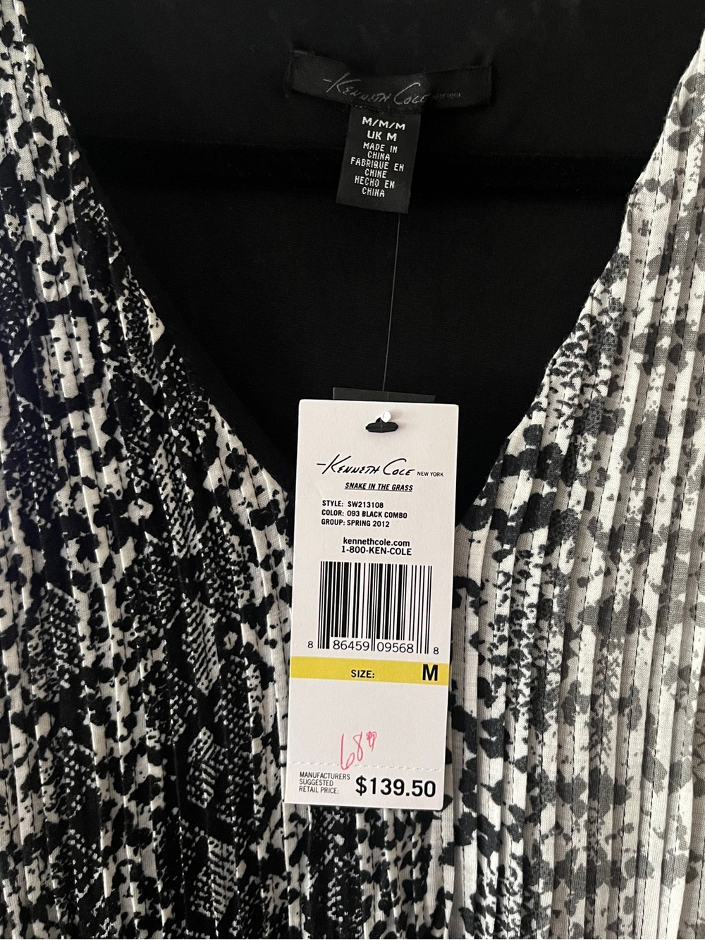 Kenneth Cole New York Pleated Hi-Low Dress | NWT | Size Medium - Picture 4 of 4